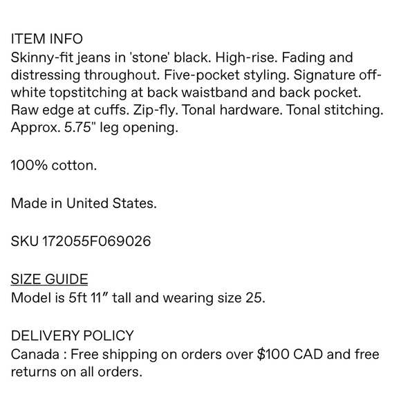 Rag & Bone Black High-Rise Skinny Jeans - Picture 8 of 8